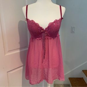 Sequin Plum Colored Bustier Slip Dress